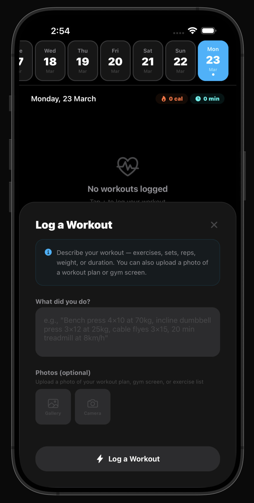 Workout Tracking